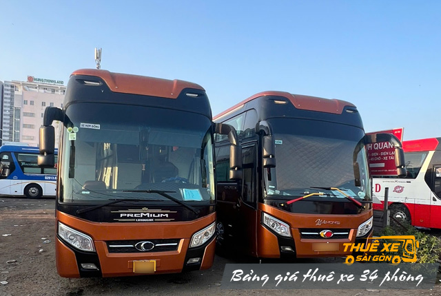 Giá cho thuê xe giường nằm 34 phòng  tại Sài Gòn