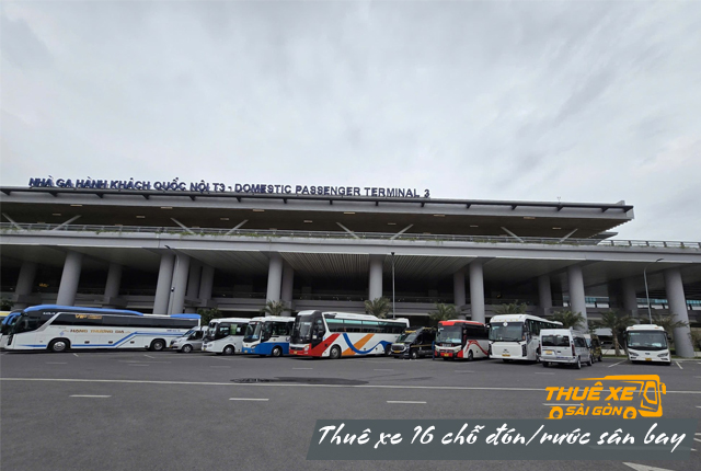 Giá thuê xe 16 chỗ đón tiễn sân bay Tân Sơn Nhất