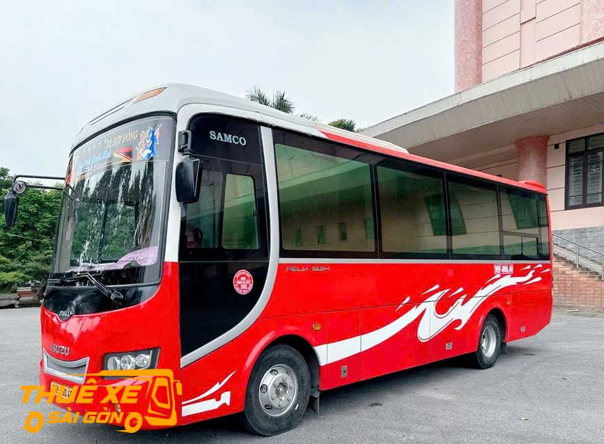 Xe 29 chỗ Samco dòng xe ưa thích đi Mỹ Tho trong ngày